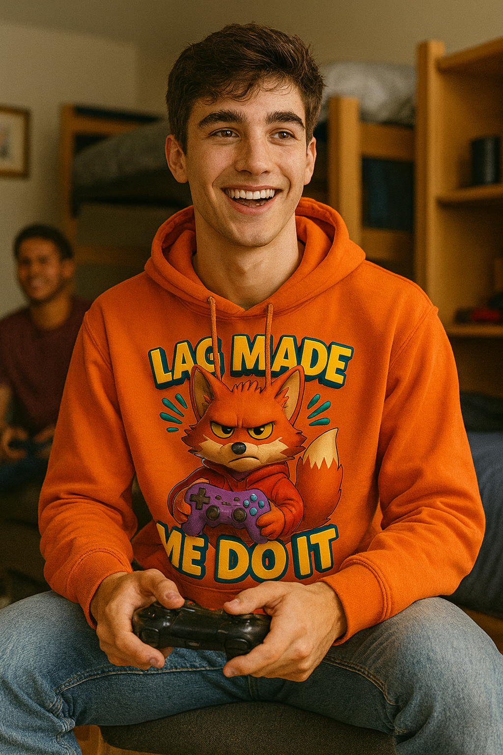 Lag Made Me Do It 3D Fox Gamer Hoodie