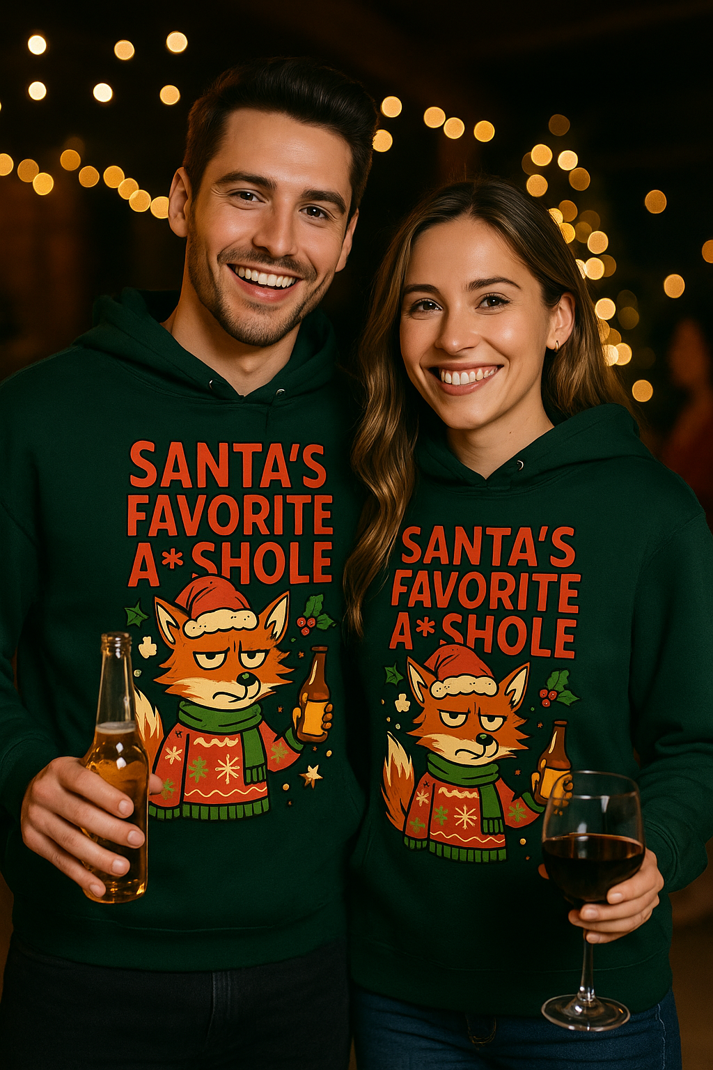 Santa’s Favorite Asshole Hoodie | Naughty Christmas Party Pullover