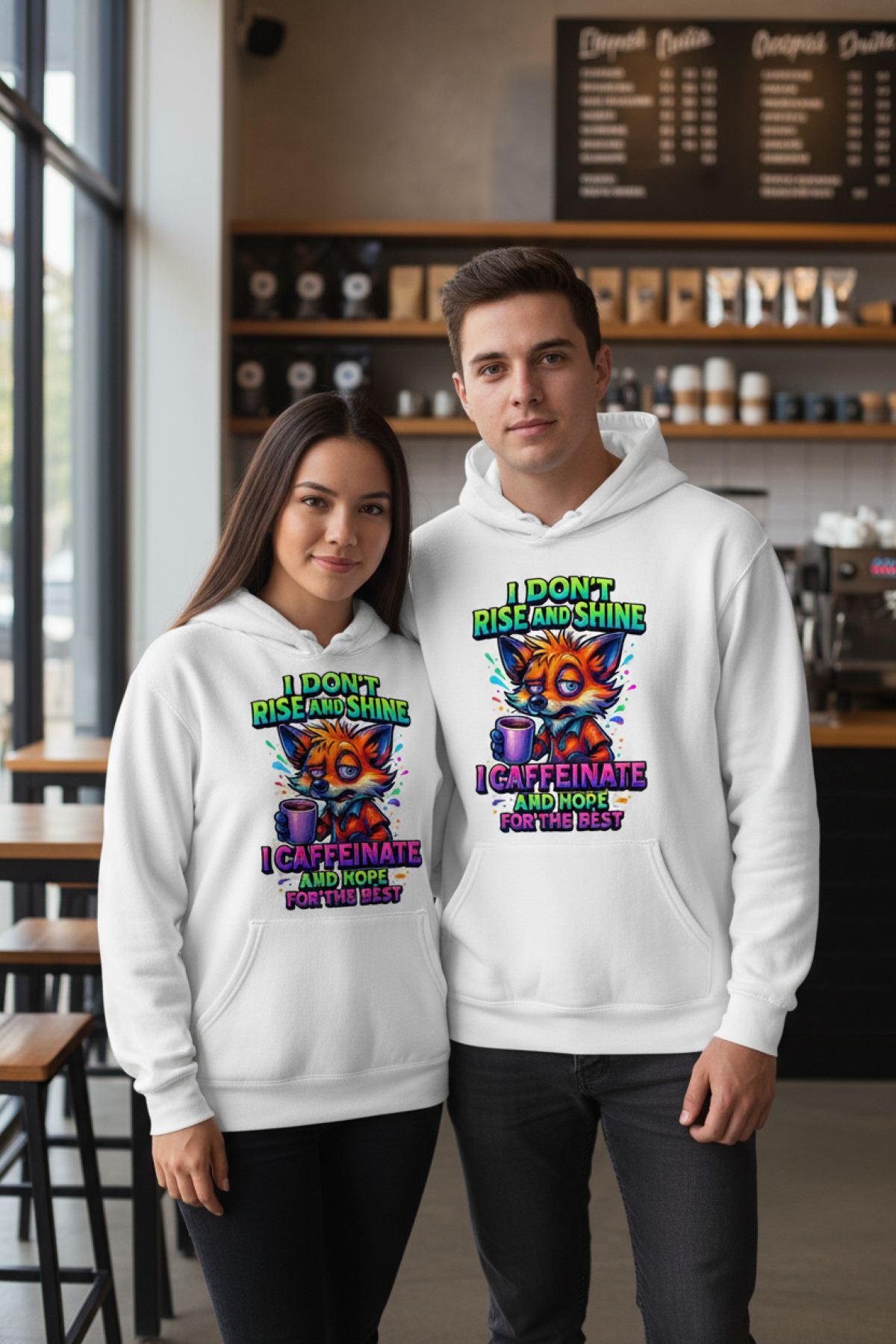 Funny Coffee Hoodie I Caffeinate Fox Hoodie