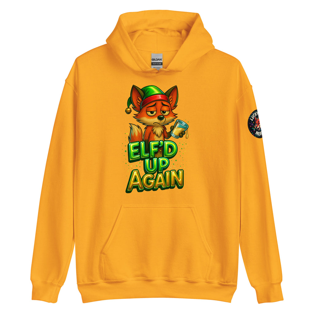 Elfd Cozy Elf’d Up Again 3D Fox Hoodie – Sarcastic Holiday Hoodie – LuckyFox ...